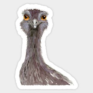 Ostrich watercolor drawing Sticker